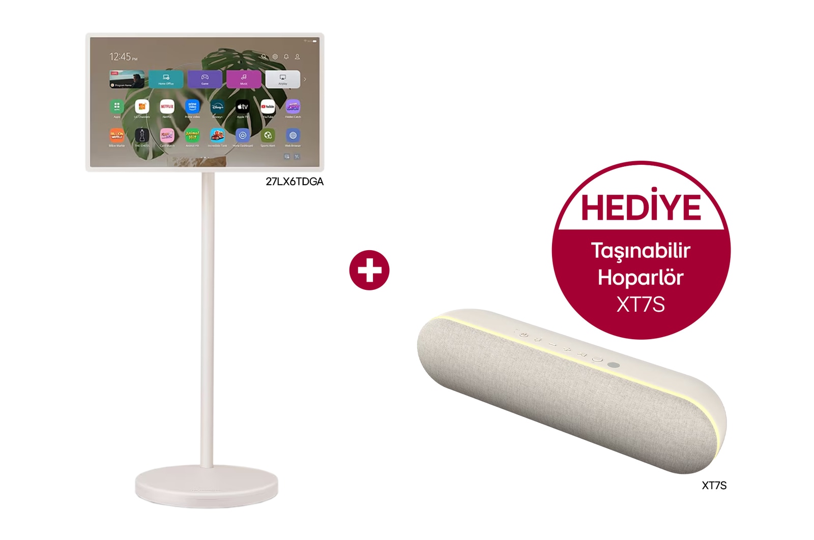 LG StanbyME 2 Kişisel Ekran Satın Alımlarında XT7S Hoparlör Hediye, 27LX6TDGA.XT7S